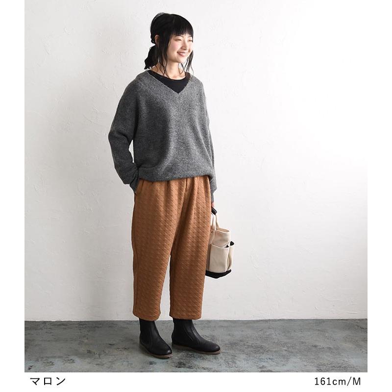 残り僅かセール パンツ ジャガード柄 9分丈 タックパンツ 送料無料 レディース 1920AW1129, |  | 08