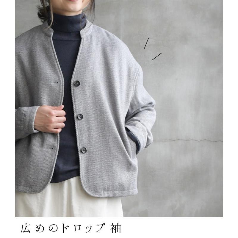 コート ウール混 へリンボン 変わり襟 ショートコート M 3l アウター ジャケット 秋 冬 レディース オリジナル aw1030 E2613 Ecoloco 通販 Yahoo ショッピング