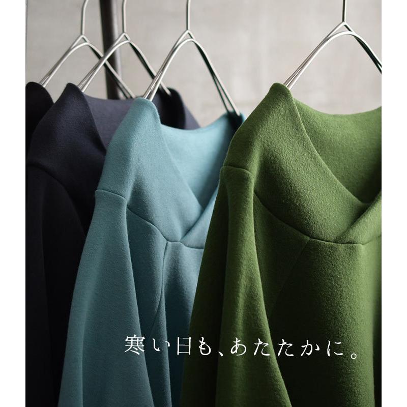 ワンピース 裏起毛 あったか 重ね襟 チュニックワンピース M 3l 秋 冬 レディース オリジナル 21aw1029 E26 Ecoloco 通販 Yahoo ショッピング
