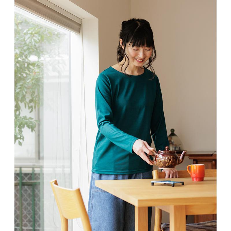 1,111円OFFクーポンあり メール便送料無料 インナー 長袖 レディース 日本製 メリノウール カットソー あったか 洗える SOCOCOTI 消臭抗菌 2320SS1216, |  | 10