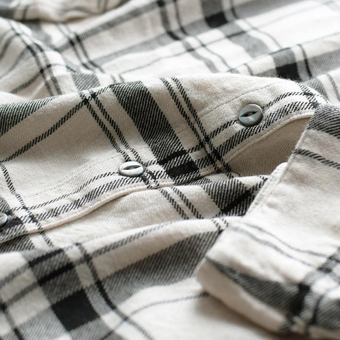 ガーゼブラウス ウール混 ノーカラーシャツ 起毛 冬 30代 40代 50代 エコロコ 23AW0818, | earth_eco_loco | 16