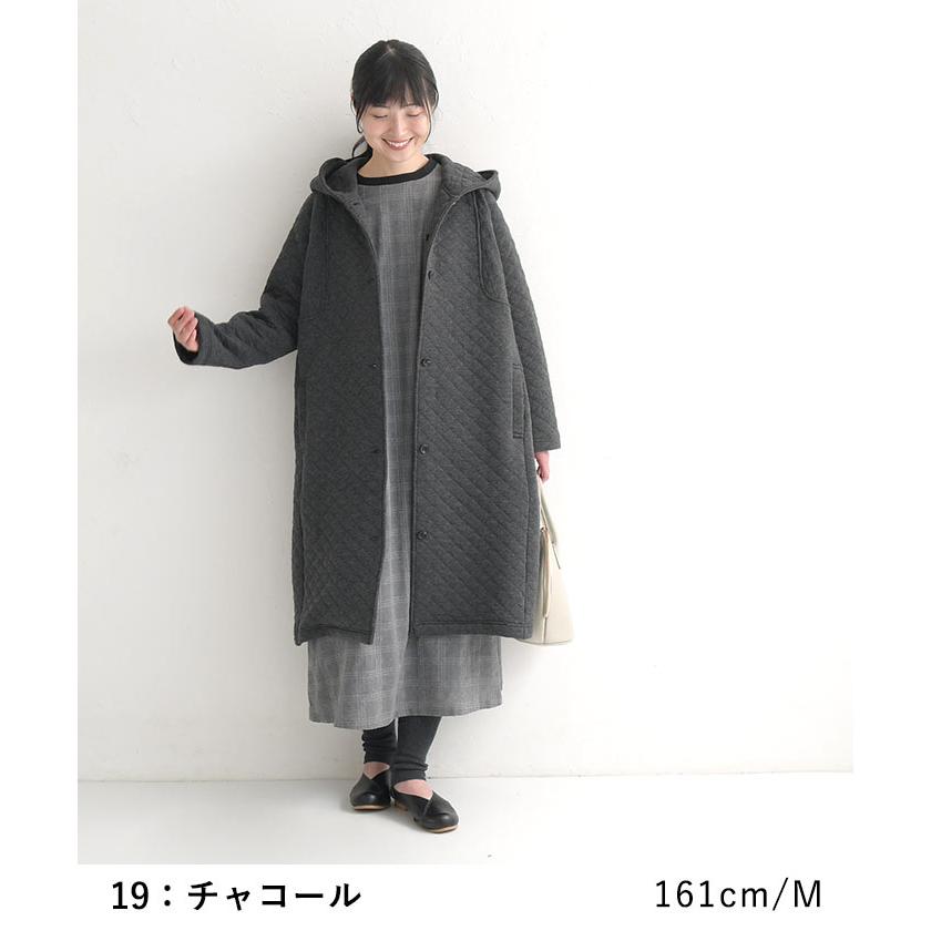 アウター コート ロング丈 レディース 秋 きれいめ キルティングコート キルト 大きいサイズ 24AW0906R, |  | 18