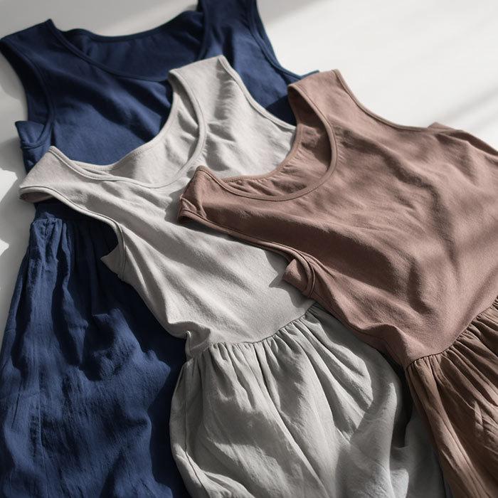 インナーワンピース 綿 汗吸収布付 コットン ペチワンピース オリジナル 春 夏 レディース 21ss0304 母の日 ギフト 242 Ecoloco 通販 Yahoo ショッピング