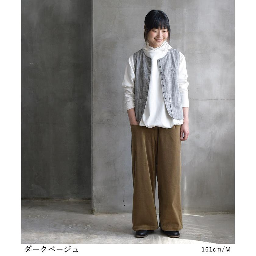 SARO オリジナルadeuレオパードコーデュロイ ワイドパンツ Lサイズ earth_eco_loco パンツ ワイド レディースコーデュロイ