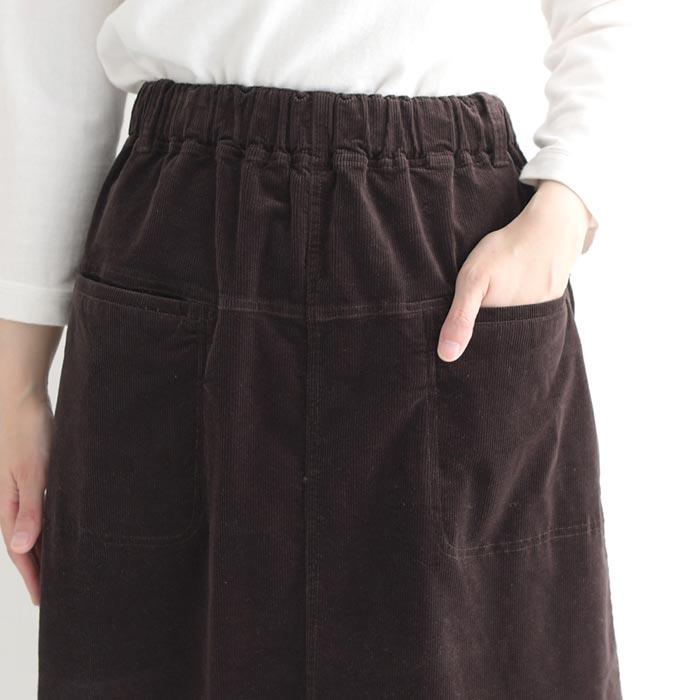 クーポンで30％OFF 台形スカート ロング レディース コーデュロイ ストレッチ 綿 レディース 大きいサイズ 24AW0919R, | earth_eco_loco | 21