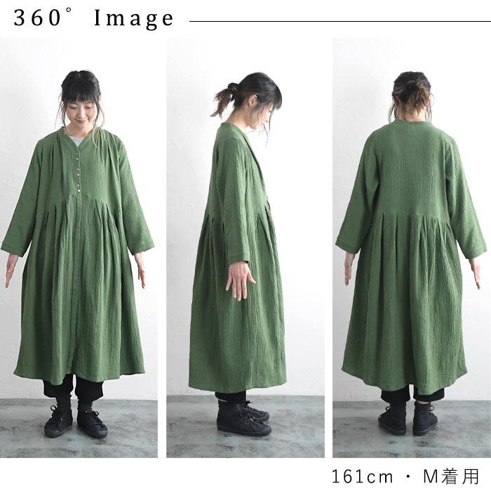 earth_eco_loco ワンピース ロング Vネック レディース コットン earth_eco_loco ワンピース ロング Vネック レディース コットン