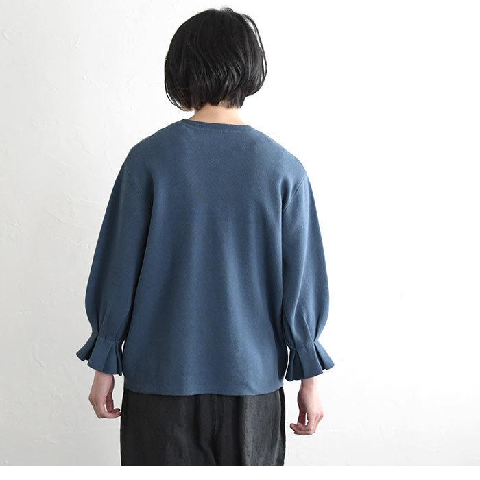 ニットプルオーバー レディース セーター 綿ニット クルーネック ふわり袖 エコロコ 2220SS0204, | earth_eco_loco | 06