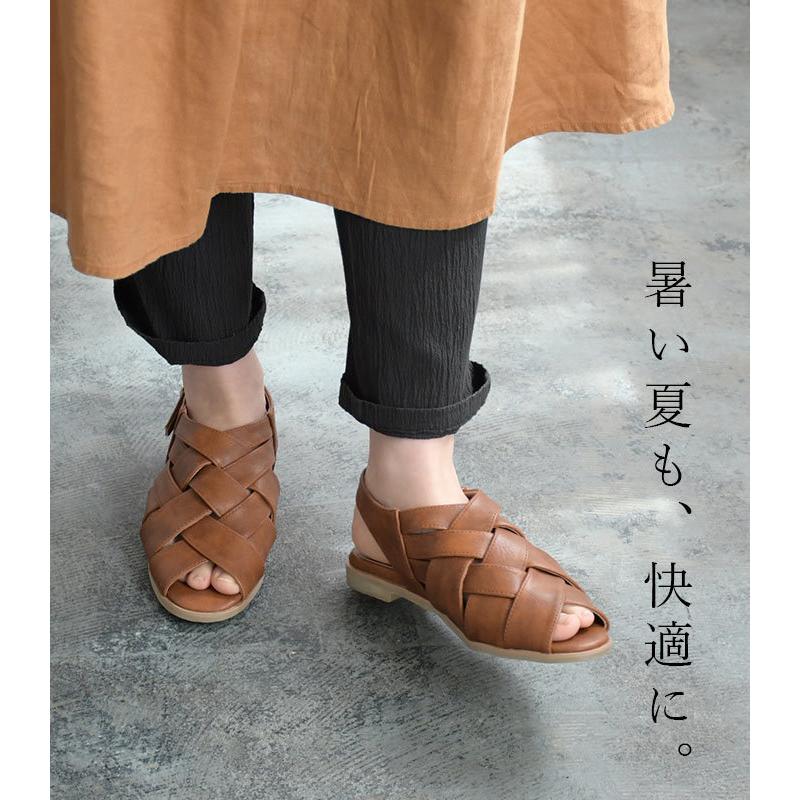 メール便可 ワンピースの下に履く テーパードパンツ インナー ストレッチ コットン梨地 ウエストゴム 綿混 2320SS0502, エコロコ | earth_eco_loco | 12