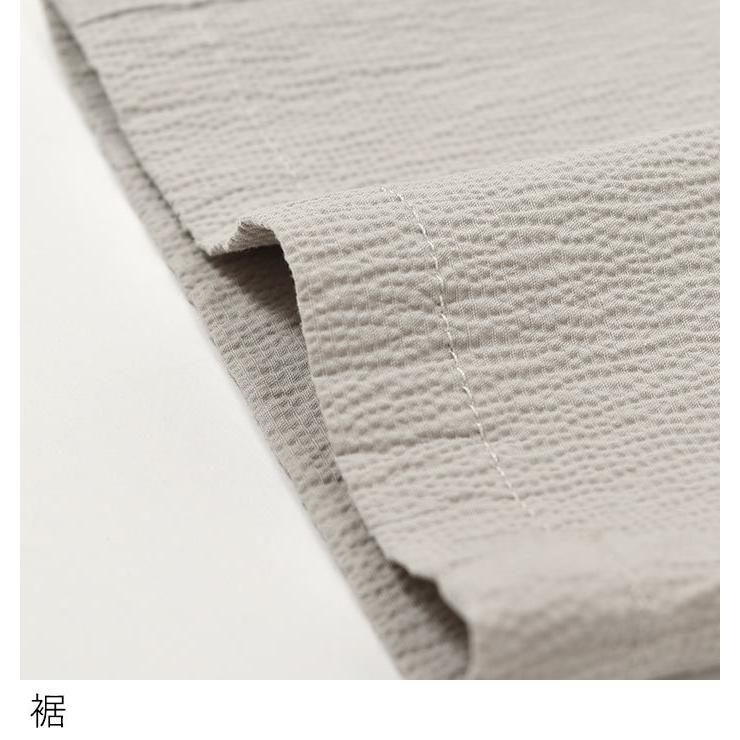 メール便可 ワンピースの下に履く テーパードパンツ インナー ストレッチ コットン梨地 ウエストゴム 綿混 2320SS0502, エコロコ | earth_eco_loco | 16