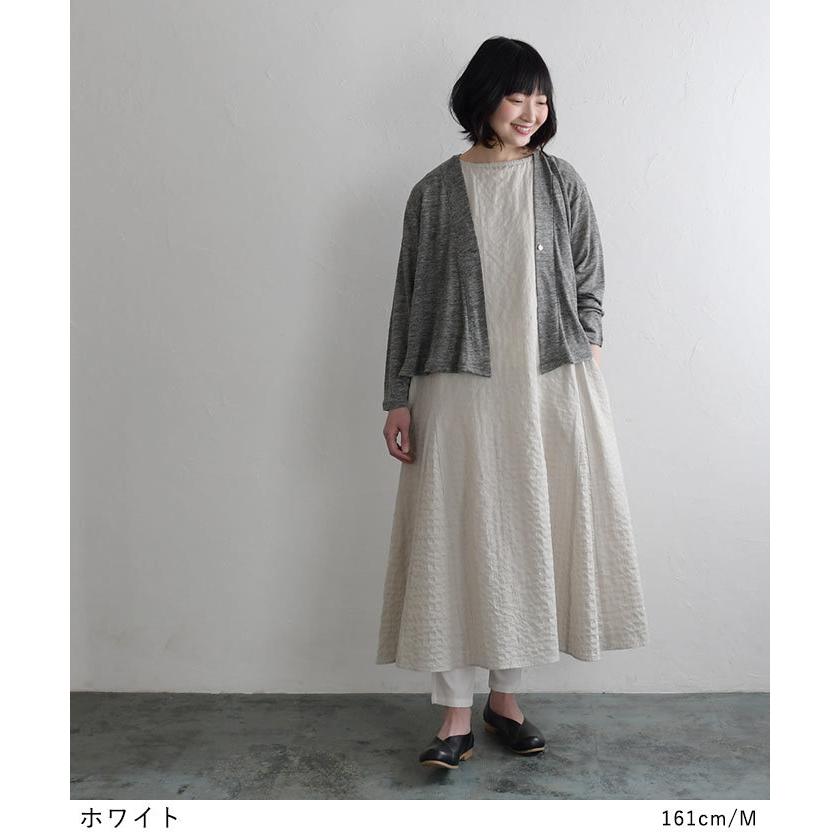 メール便可 ワンピースの下に履く テーパードパンツ インナー ストレッチ コットン梨地 ウエストゴム 綿混 2320SS0502, エコロコ | earth_eco_loco | 06