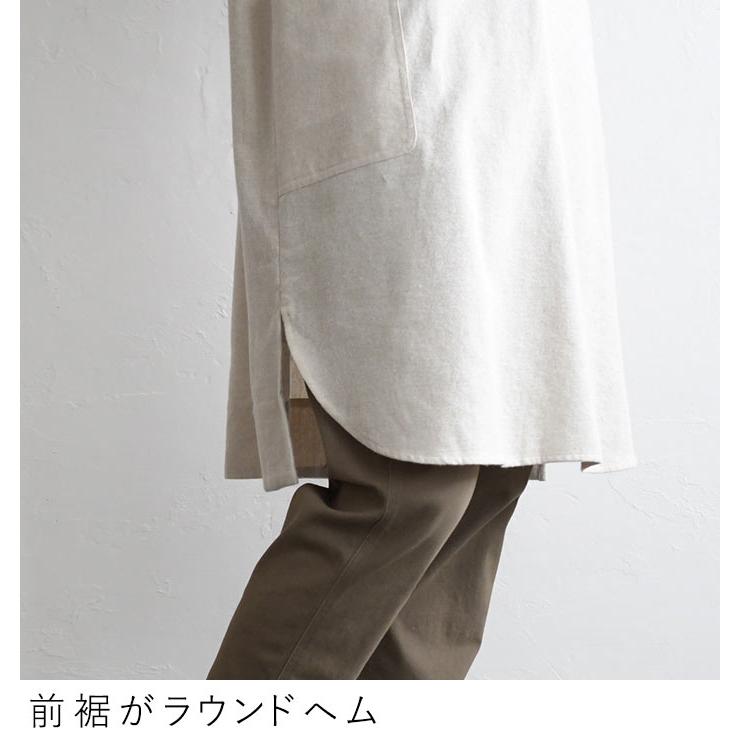 チュニック ワンピース 長袖 レディース M〜3L 綿麻起毛 大きいサイズ 24AW0927R,  オリジナル | earth_eco_loco | 15