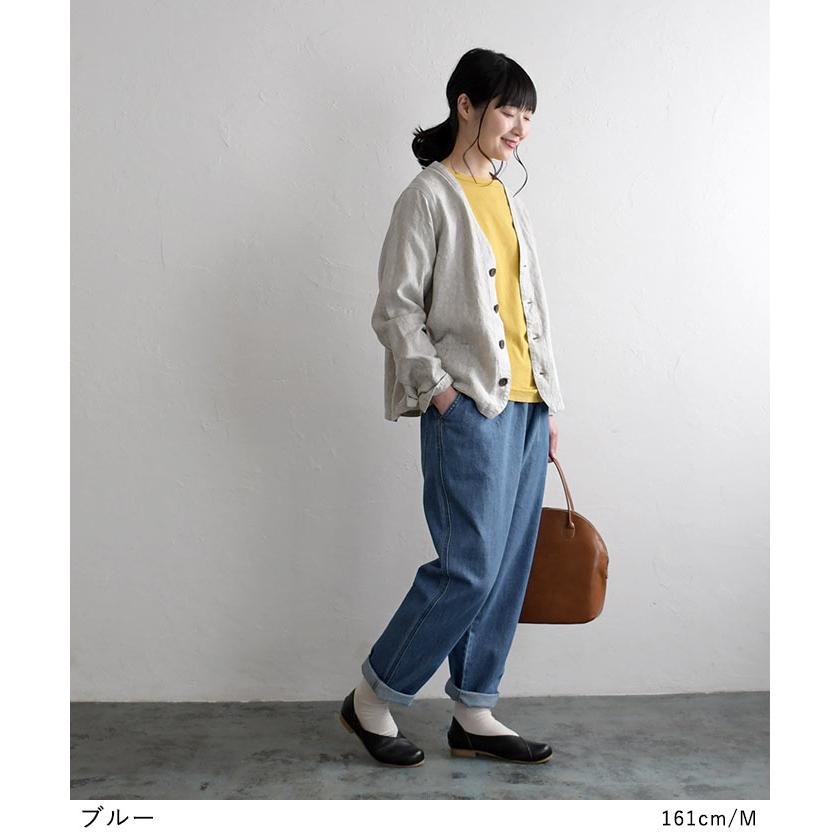 クーポンで30％OFF パンツ テーパード レディース ゆったり デニム 総ゴム 甘織り 大きいサイズ 23AW0824R, | earth_eco_loco | 10