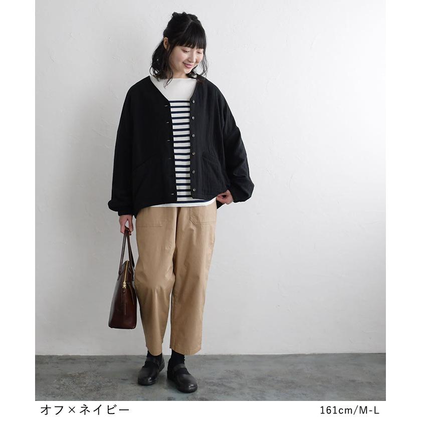 earth_eco_loco ボーダーニット プルオーバー 肩落ち 14ゲージ ミラノ