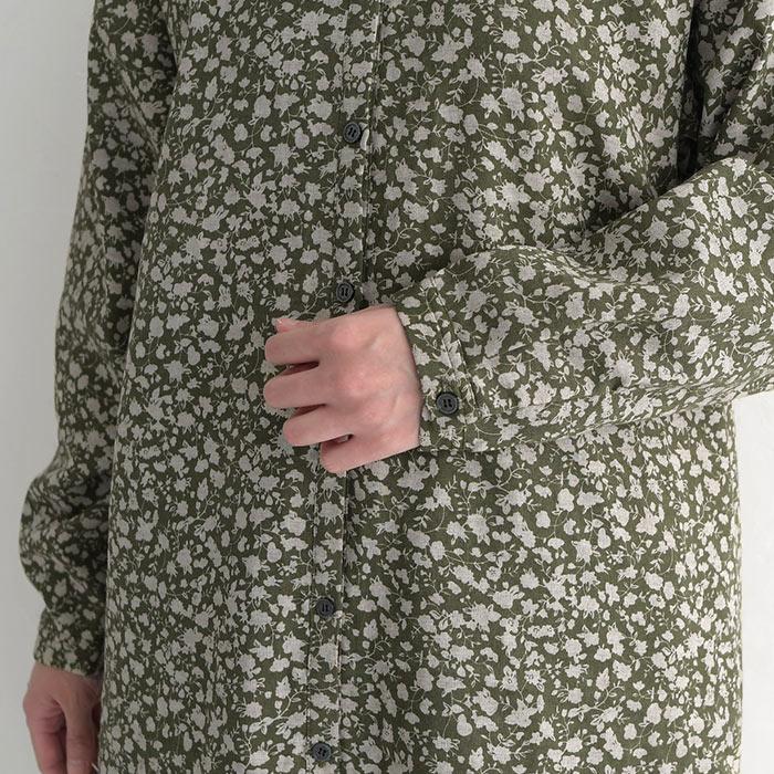 チュニック ブラウス シャツ レディース コットン ダブルガーゼ 花柄プリント 綿100% 大きいサイズ 23AW0901, | earth_eco_loco | 16