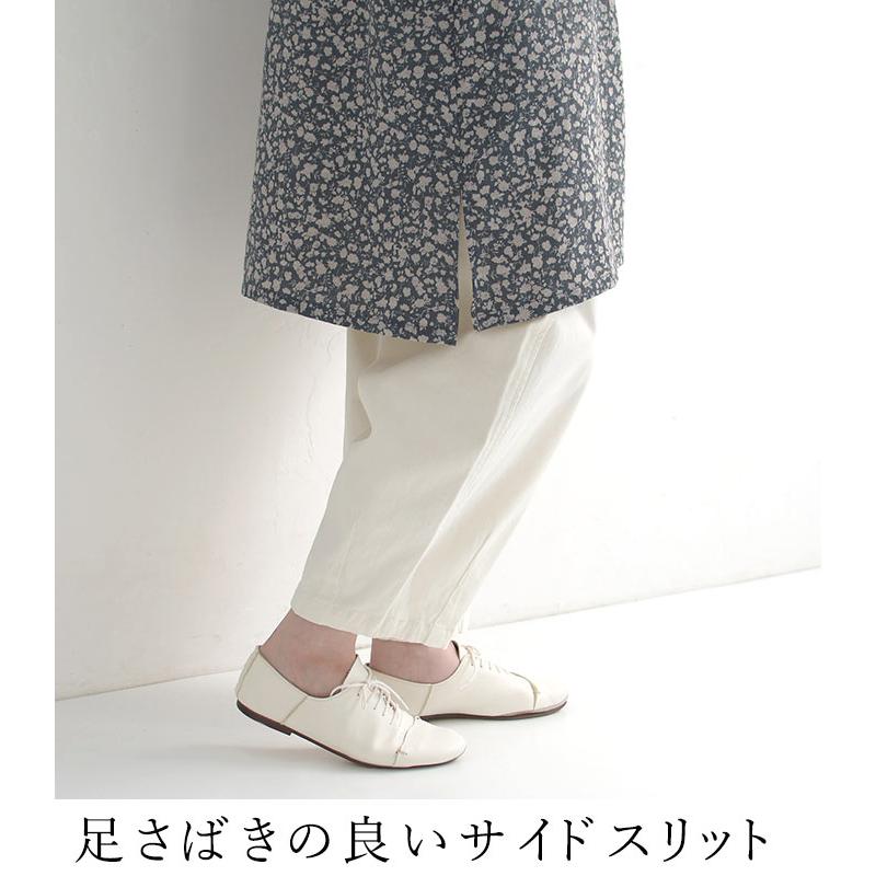 美品♡ センソユニコ　慈雨　花柄　大きいサイズLL コットン　ウール　チュニック earth_eco_loco チュニック ブラウス シャツ レディース