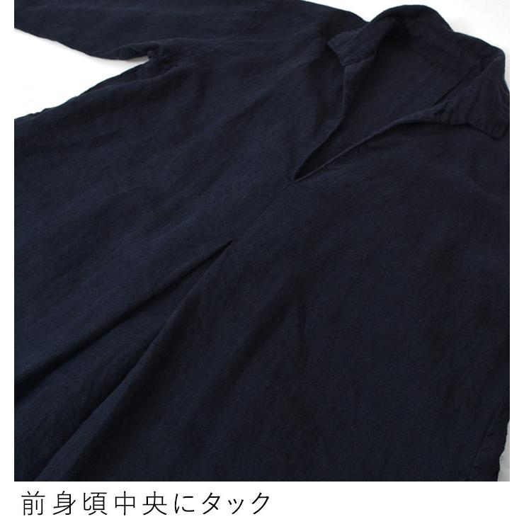 earth_eco_loco スキッパー ワンピース 長袖 レディース 9番手 earth_eco_loco スキッパー ワンピース 長袖 レディース 9番手