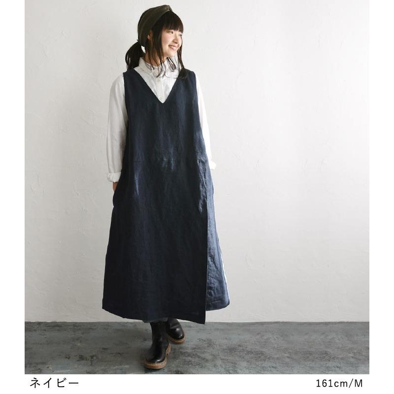 ワンピース 前後2way M 3l リネン100 ヴィンテージリネン オリジナル 麻100 秋 冬 春 夏 レディース aw0807 E4073 Ecoloco 通販 Yahoo ショッピング