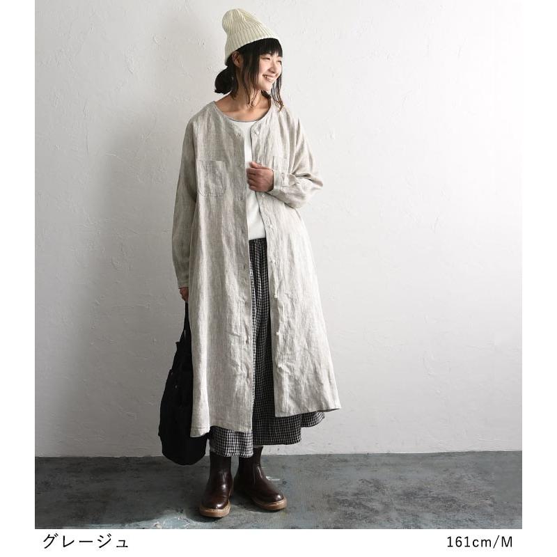 21新作モデル シャツ ワンピース リネン 麻 ロングコート 新発売の Villa Saintantoine Com