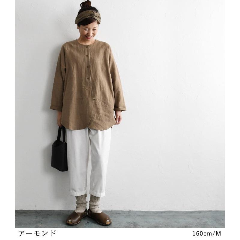 ※完売※ シャツ 詰まりネック ノーカラーシャツ ブラウス 麻100% 春 秋 2020SS0228, |  | 10