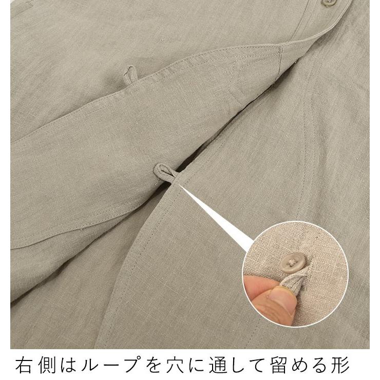※完売※ シャツ 詰まりネック ノーカラーシャツ ブラウス 麻100% 春 秋 2020SS0228, |  | 16