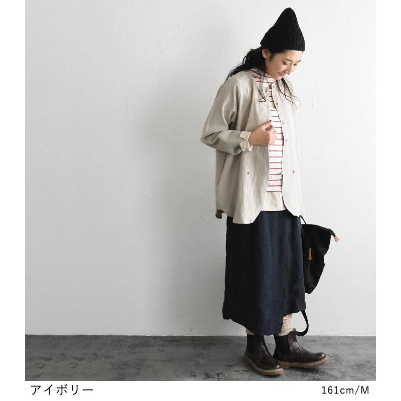 ※完売※ シャツ 詰まりネック ノーカラーシャツ ブラウス 麻100% 春 秋 2020SS0228, |  | 04