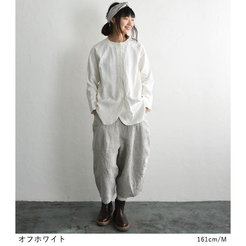 ※完売※ シャツ 詰まりネック ノーカラーシャツ ブラウス 麻100% 春 秋 2020SS0228, |  | 05