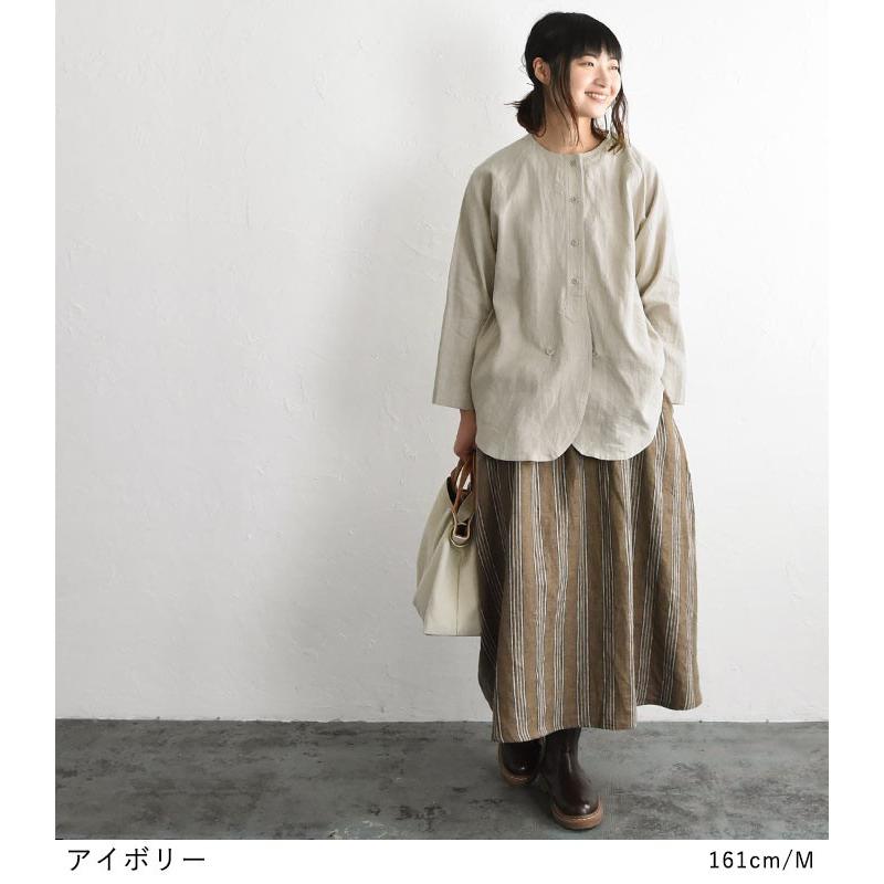 ※完売※ シャツ 詰まりネック ノーカラーシャツ ブラウス 麻100% 春 秋 2020SS0228, |  | 09