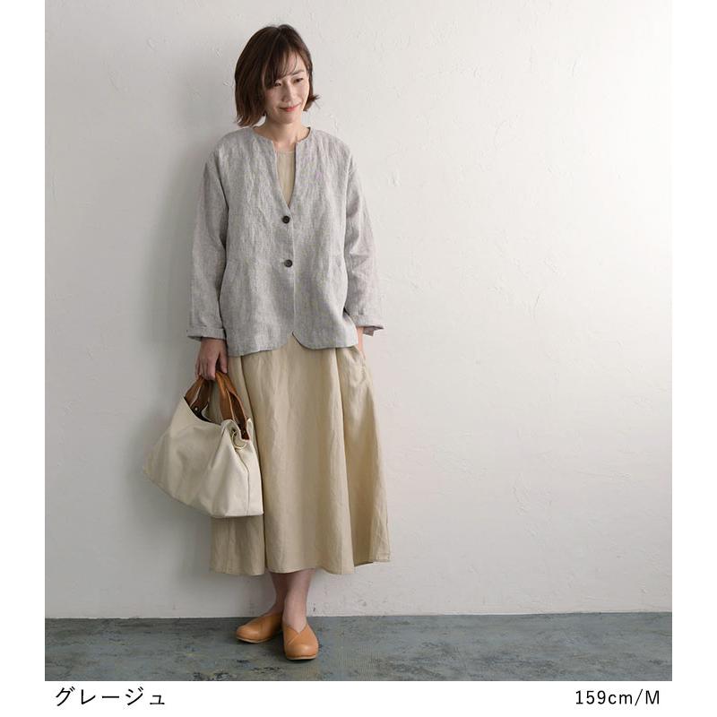 ジャケット Vネック レディース 入学式 服装 ママ フォーマル 麻100% ジャケット セレモニー オケージョン 25AW0919R, 大きいサイズ | earth_eco_loco | 10