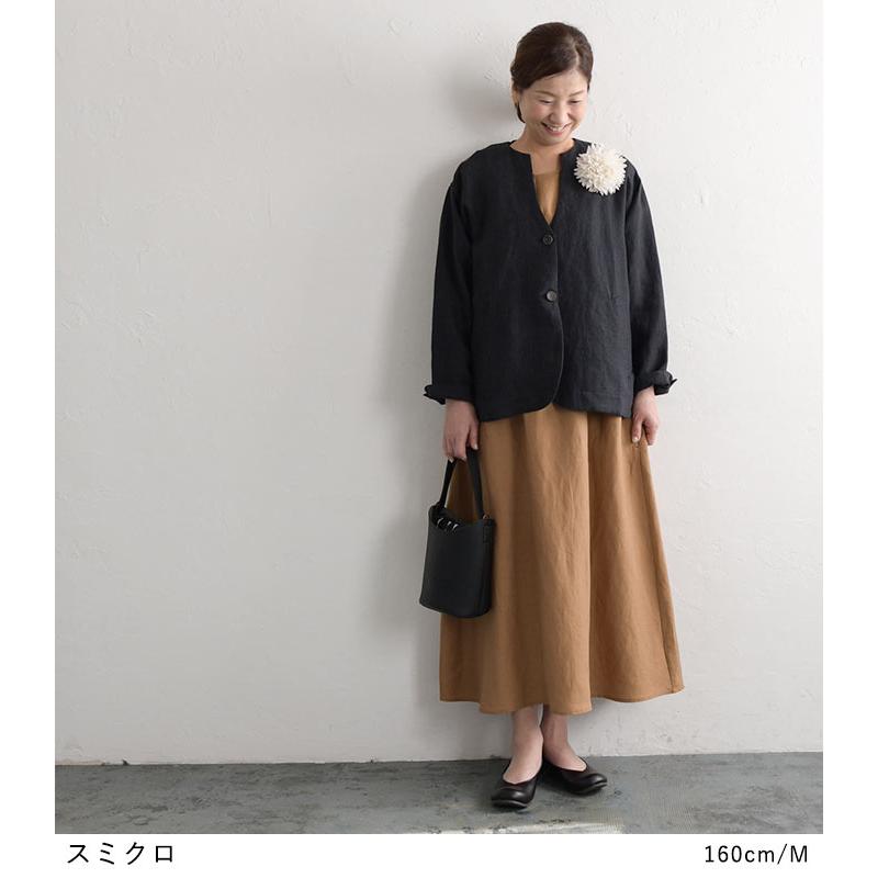 ジャケット Vネック レディース 入学式 服装 ママ フォーマル 麻100% ジャケット セレモニー オケージョン 25AW0919R, 大きいサイズ | earth_eco_loco | 04