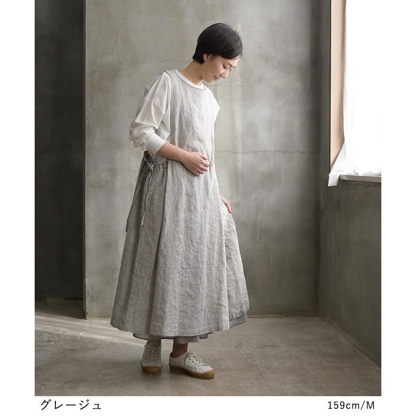 ワンピース 前後2way ワンピース M 3l リネン100 ヴィンテージリネン 9番手 オリジナル 麻100 春 秋 レディース 21ss0219 母の日 ギフト E41 Ecoloco 通販 Yahoo ショッピング