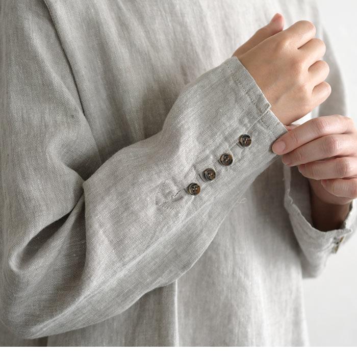 フォーマル ワンピース 入学式 服装 ママ 9番手 ヴィンテージリネン オケージョン セレモニー 麻100％ 大きいサイズ 25AW0919R, | earth_eco_loco | 11