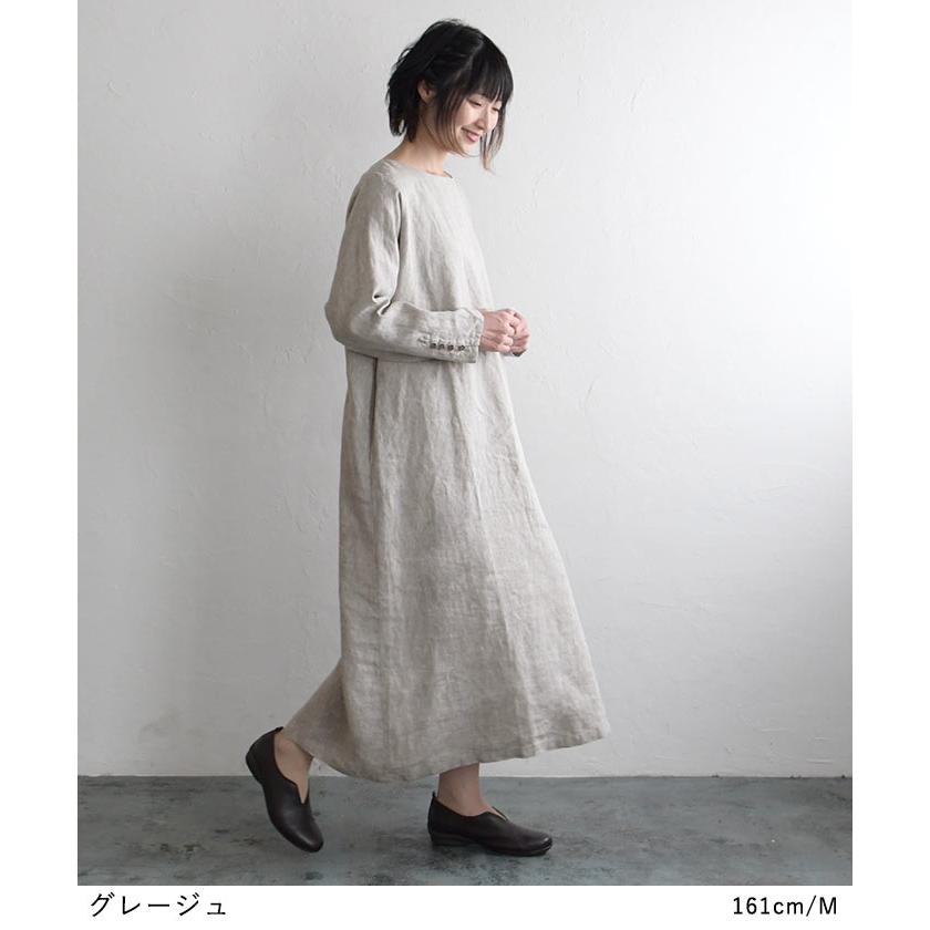 フォーマル ワンピース 入学式 服装 ママ 9番手 ヴィンテージリネン オケージョン セレモニー 麻100％ 大きいサイズ 25AW0919R, | earth_eco_loco | 04