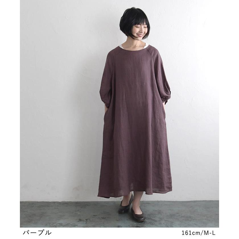 ワンピース 柔らかリネン ふわりラグラン袖 ワンピース M 3l 麻100 オリジナル 春 夏 レディース 22ss0225 エコロコ E44 Ecoloco 通販 Yahoo ショッピング
