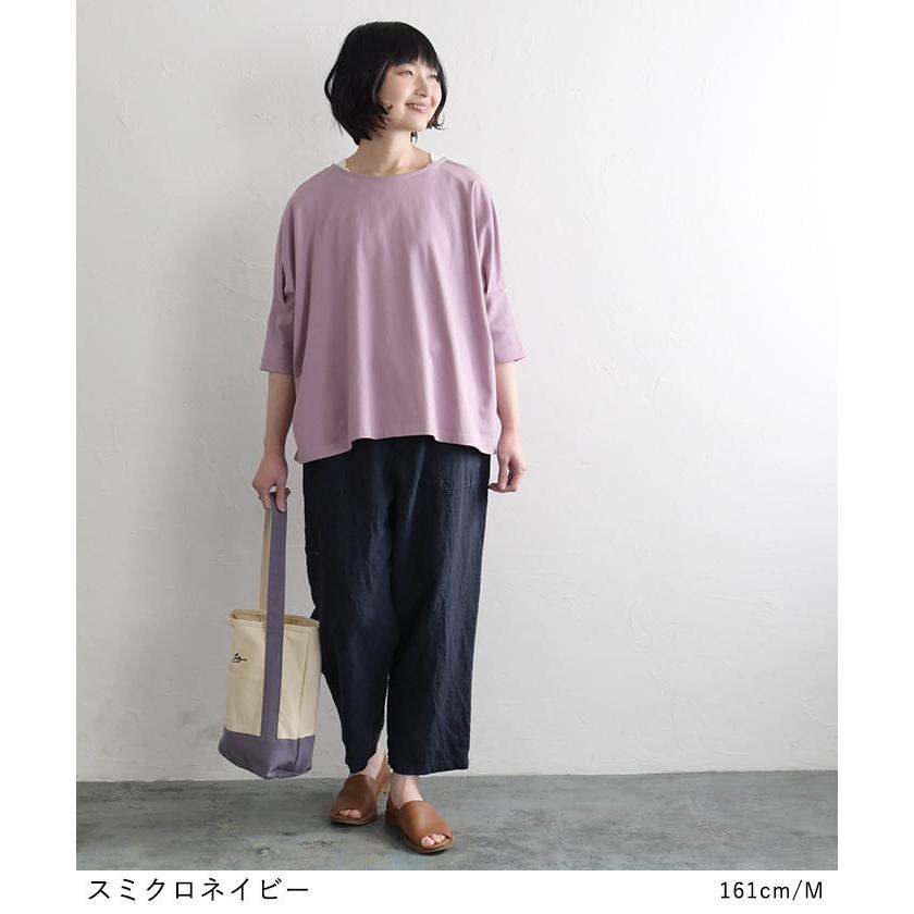 オリジナル すっきりカーゴパンツ 9分丈 14番手ヴィンテージリネン M〜3L 麻100% ウエストゴム 大きいサイズ 春 夏 24SS0404R, | earth_eco_loco | 14