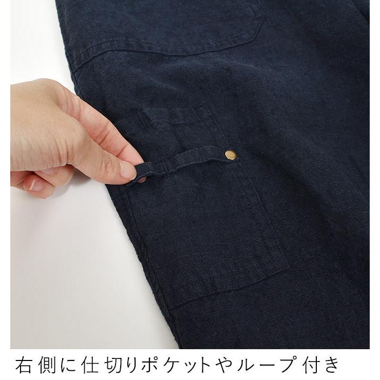 オリジナル すっきりカーゴパンツ 9分丈 14番手ヴィンテージリネン M〜3L 麻100% ウエストゴム 大きいサイズ 春 夏 24SS0404R, | earth_eco_loco | 20