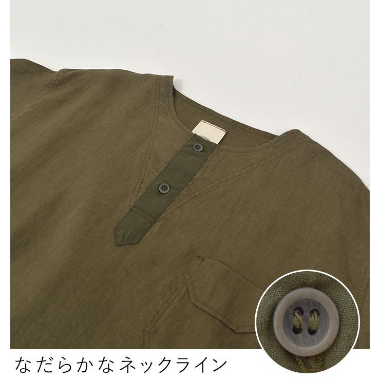 大好評の-半袖 チュニック ワンピース M〜3L 14番手 リネン100