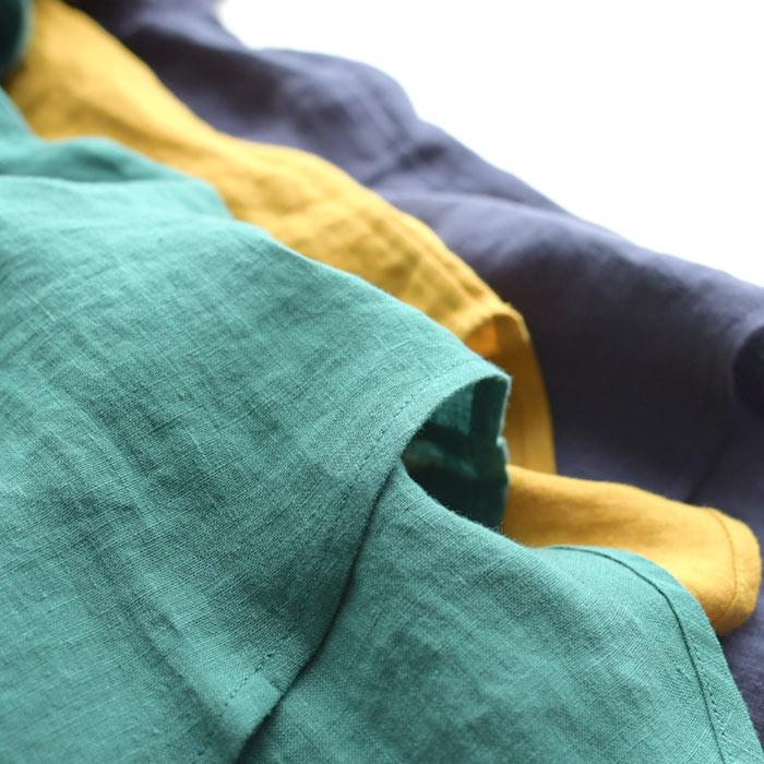 リネン100% シャツプルオーバー クルーネック 長袖 ブラウス 大きいサイズ 23AW0728R, | earth_eco_loco | 21