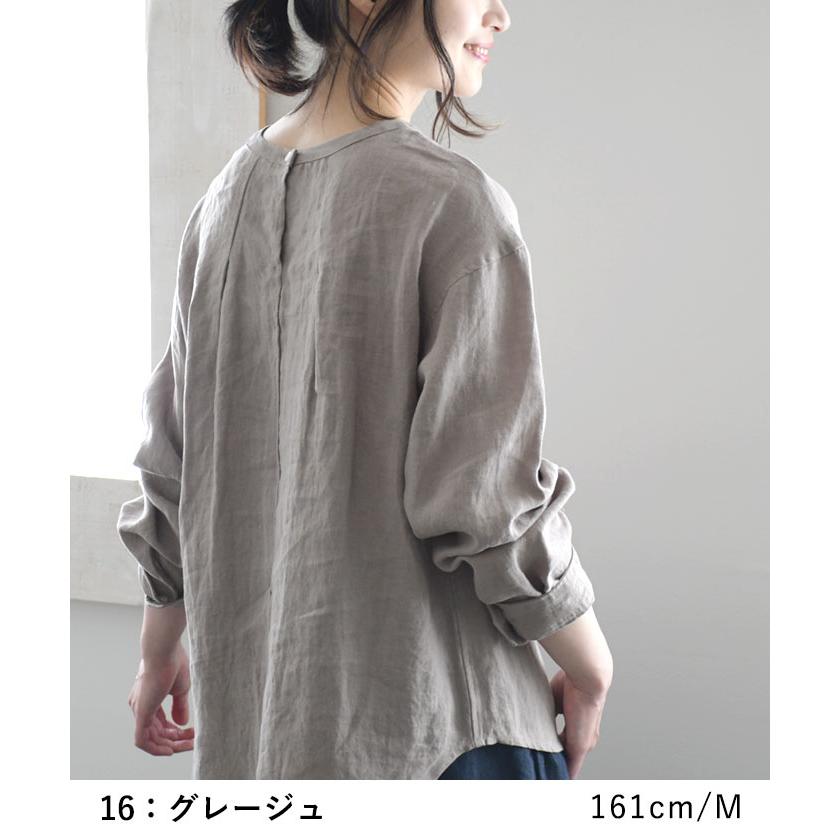 earth_eco_loco オリジナル リネン100% シャツプルオーバー earth_eco_loco オリジナル リネン100% シャツプルオーバー