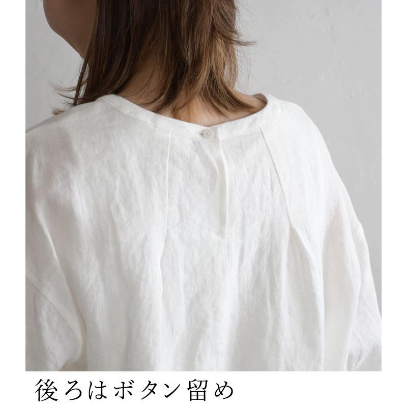 45R リネン　プルオーバー earth_eco_loco プルオーバー レディース ブラウス シャツ