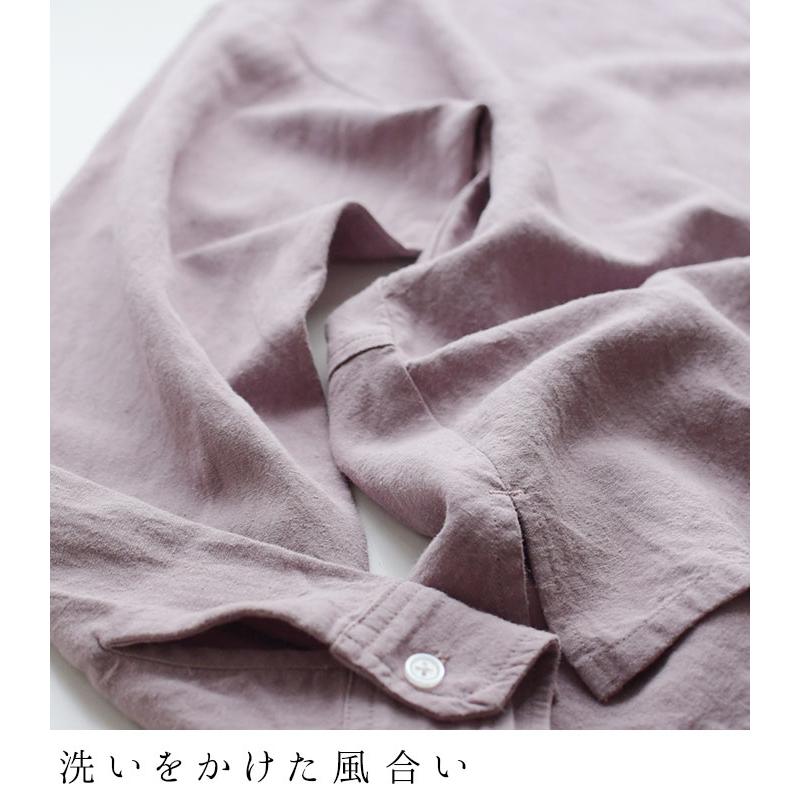 オリジナル ゆったりシャツ ブラウス ラミーコットン 後裾フレア M〜3L 綿麻 40代 50代 60代 23AW0728R, yelt, | earth_eco_loco | 10