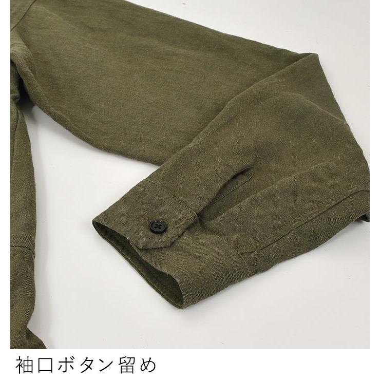 オリジナル ゆったりシャツ ブラウス ラミーコットン 後裾フレア M〜3L 綿麻 40代 50代 60代 23AW0728R, yelt, | earth_eco_loco | 15