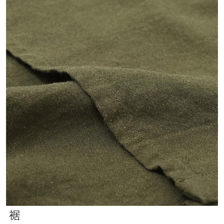 オリジナル ゆったりシャツ ブラウス ラミーコットン 後裾フレア M〜3L 綿麻 40代 50代 60代 23AW0728R, yelt, | earth_eco_loco | 17