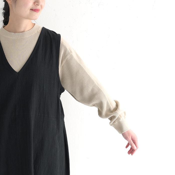 ジャンパースカート ジャンスカ ワンピース コクーンシルエット 綿麻 大きいサイズ 23AW0901, | earth_eco_loco | 16