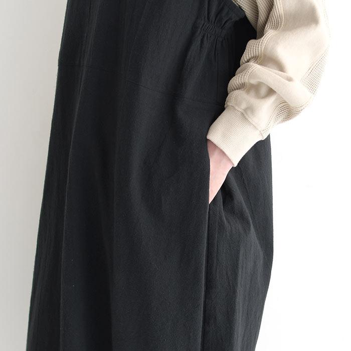 ジャンパースカート ジャンスカ ワンピース コクーンシルエット 綿麻 大きいサイズ 23AW0901, | earth_eco_loco | 17