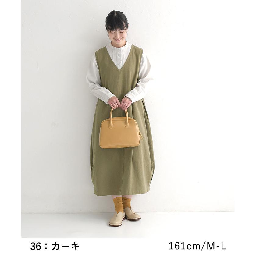 ジャンパースカート ジャンスカ ワンピース コクーンシルエット 綿麻 大きいサイズ 23AW0901, | earth_eco_loco | 12