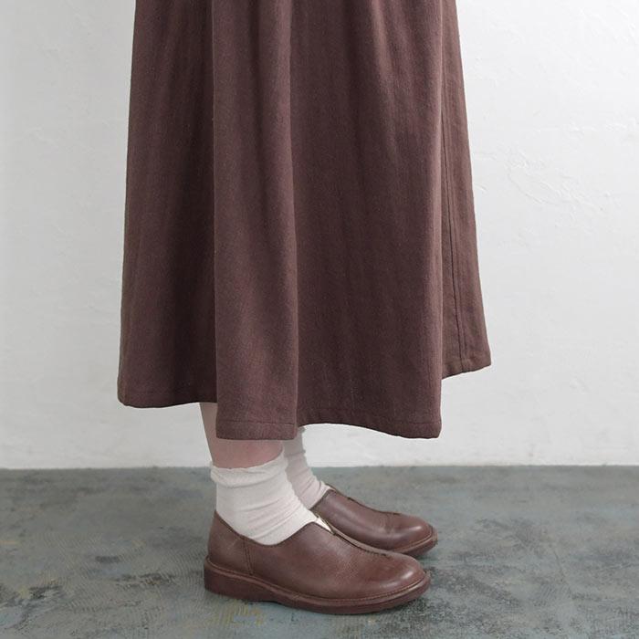 スカート ロング 台形 ギャザー ラミーコットン 切り替え 綿麻 大きいサイズ 23AW0824, | earth_eco_loco | 17