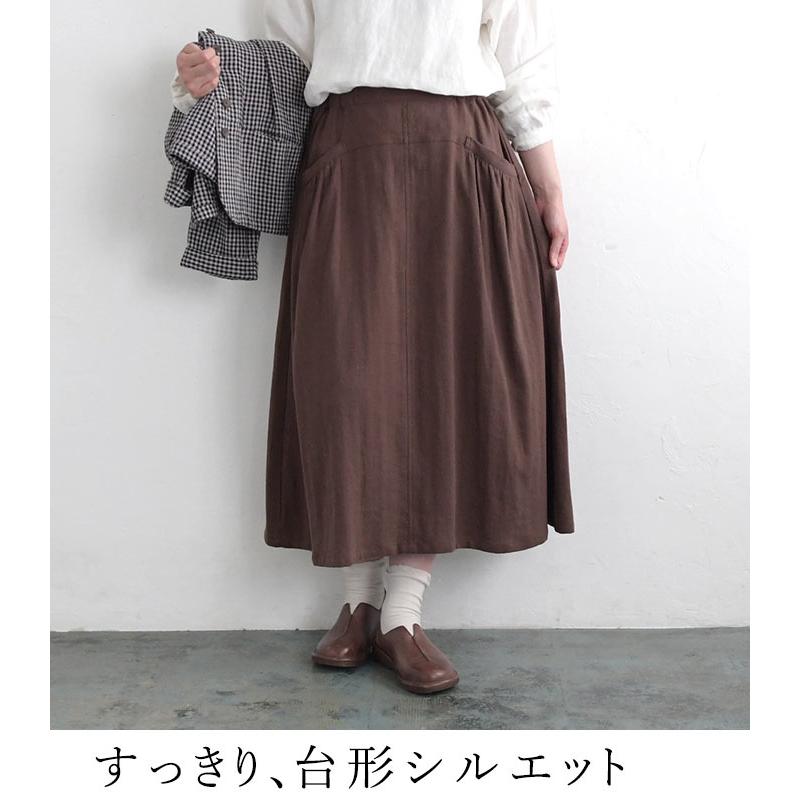 ゴーシュ　コットンラミー　ギャザースカート #2 ゴーシュ][服][100/1ローン 切り替えギャザースカート][G241