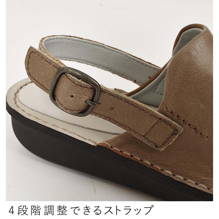 earth_eco_loco サンダル レディース 本革 3E コンフォート