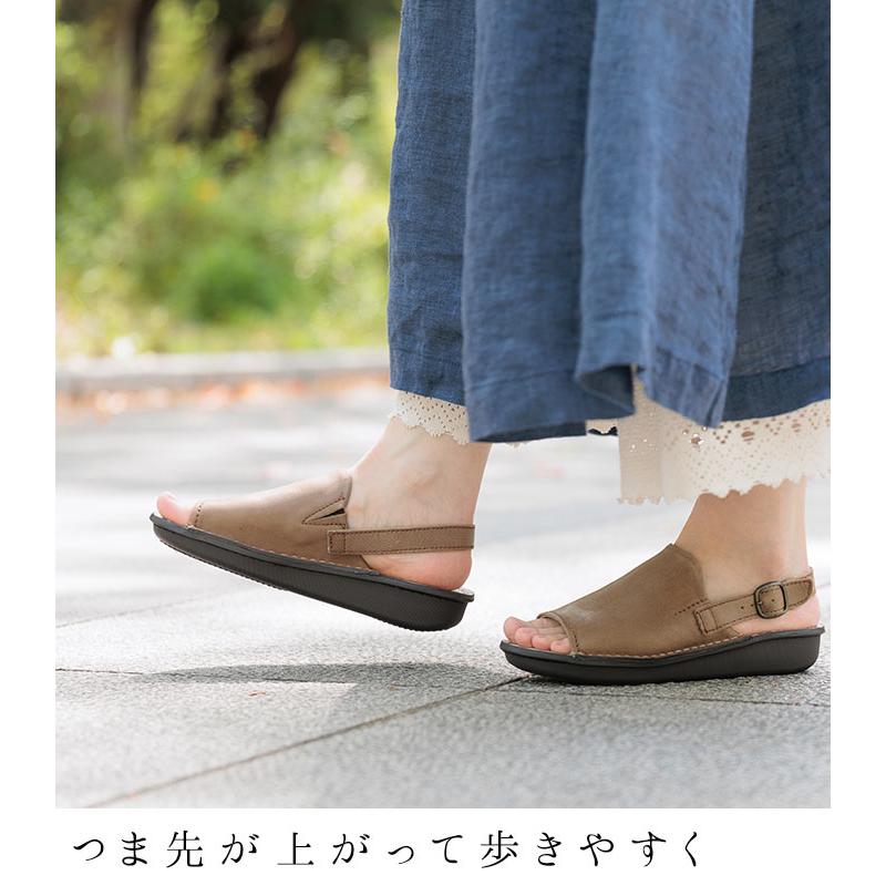 サンダル レディース 本革 3E コンフォート ストラップシューズ 歩きやすい つまづきにくい 22.5〜24.5cm 25SS0604R, | earth_eco_loco | 05