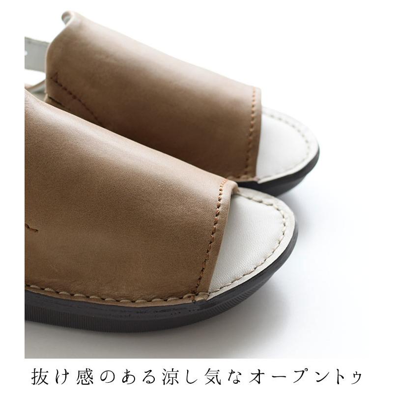 サンダル レディース 本革 3E コンフォート ストラップシューズ 歩きやすい つまづきにくい 22.5〜24.5cm 25SS0604R, | earth_eco_loco | 06